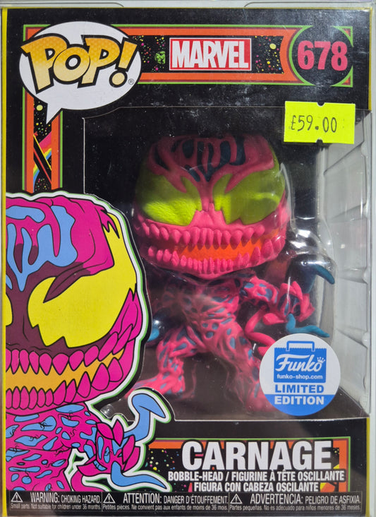 Marvel - Carnage Blacklight 678 - Exclusive Bobblehead