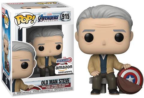 Marvel - Avengers Endgame Old Man Steve 915 - Amazon Exclusive Bobblehead